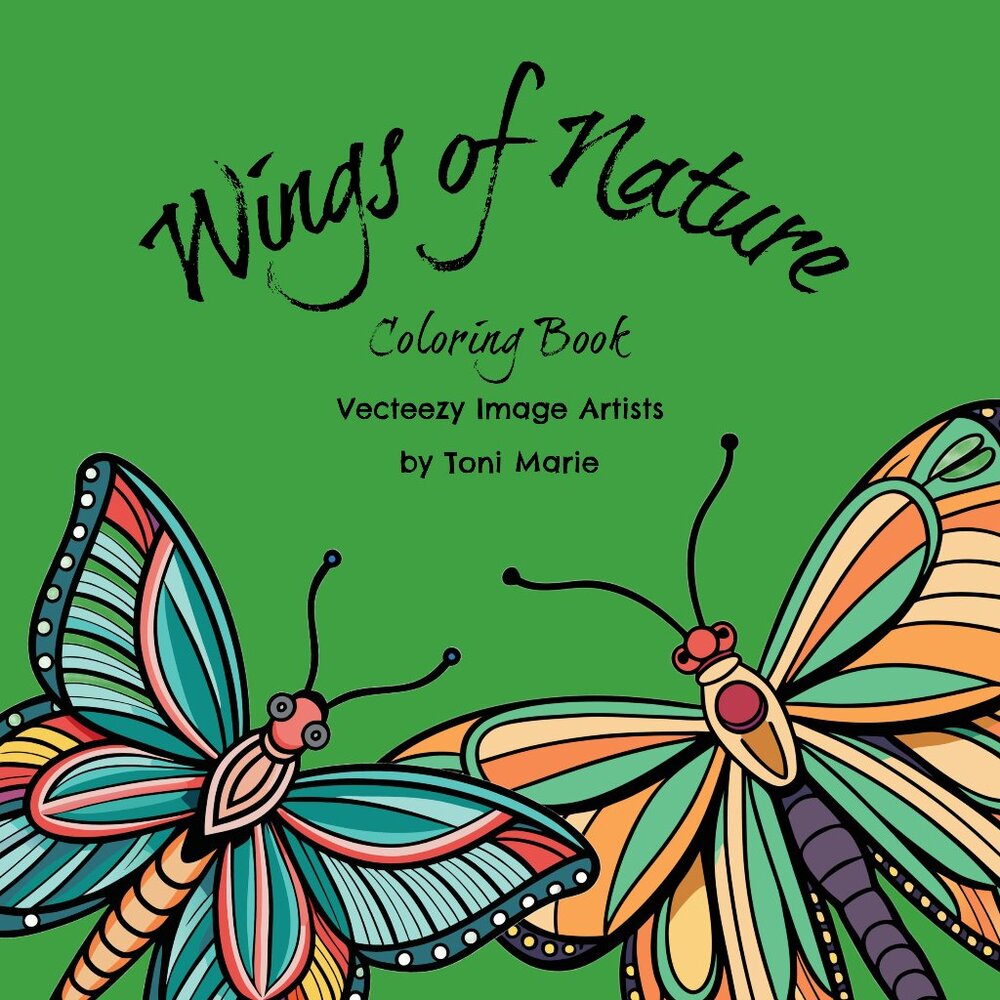 Wings of Nature Butterfly Coloring Book (25 Images)